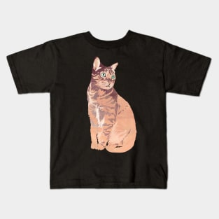 Pretty In Pale Pink Kitty Cat Kids T-Shirt